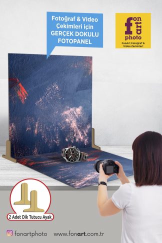 2214  /   Gerçek Dokulu / Fotoğraf Çekim Paneli 2 adet + Dik Tutucu Ayak 2 adet ( Dokulu zemin ürünlerimiz ile kombinasyon yapılabilir )
