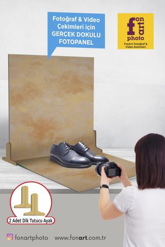 2216  /   Gerçek Dokulu / Fotoğraf Çekim Paneli 2 adet + Dik Tutucu Ayak 2 adet ( Dokulu zemin ürünlerimiz ile kombinasyon yapılabilir )