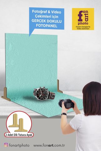 2228  /  Gerçek Dokulu / Fotoğraf Çekim Paneli 2 adet + Dik Tutucu Ayak 2 adet ( Dokulu zemin ürünlerimiz ile kombinasyon yapılabilir )