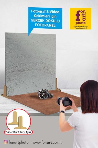 2204 / Gerçek Dokulu / Fotoğraf Çekim Paneli  2 adet + 2 adet Dik Tutucu Ayak ( Dokulu zemin ürünlerimiz ile kombinasyon yapılabilir )