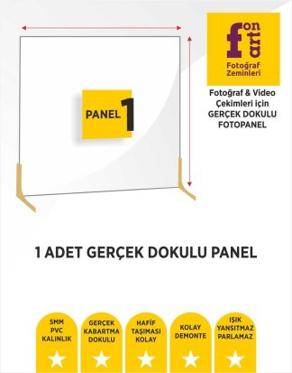 TEK PANEL AYAKSIZ  1 adet Fotoğraf Çekim Paneli / Gerçek Dokulu ( Diğer modeller ile kombinasyon yapılabilir )