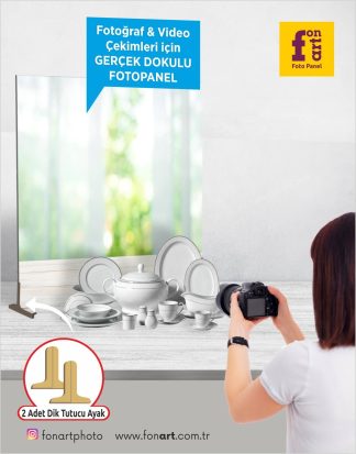 PNL-0040  1 adet Fotoğraf Çekim Paneli + 2 adet Dik Tutucu Ayak