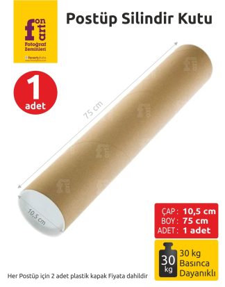 1 ADET Postüp Silindir Kutu - Masura - kuka 10,5 cm X 75 cm x 1 Adet Silindir Kutu Rulo Gönderi Tüpü Gönderi Kutusu Karton Boru Masura