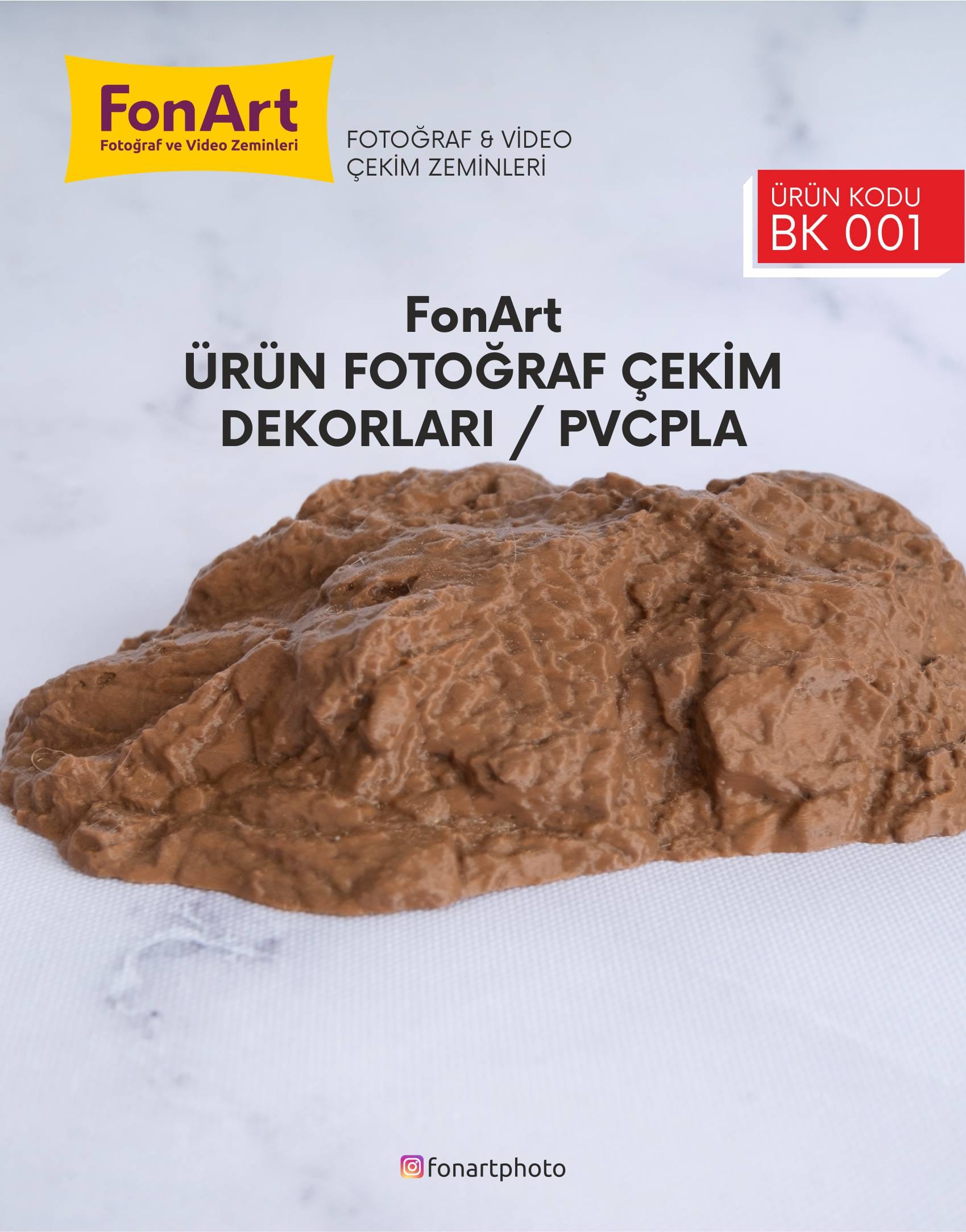 Ürün Fotoğraf Çekim Dekoru / BK 001 / Koyu Kahve - Görsel 2