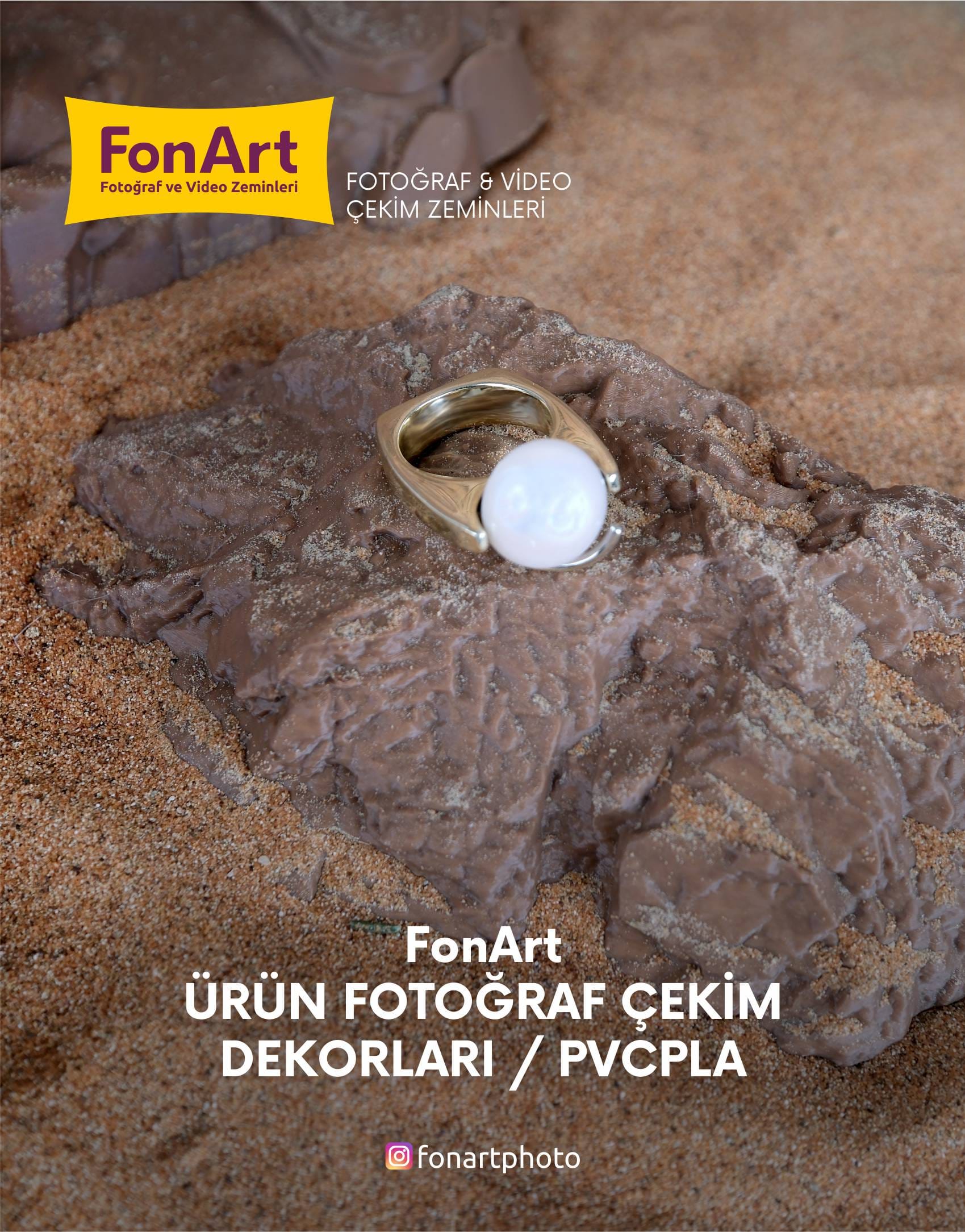 Ürün Fotoğraf Çekim Dekoru / BK 001 / Koyu Kahve - Görsel 3