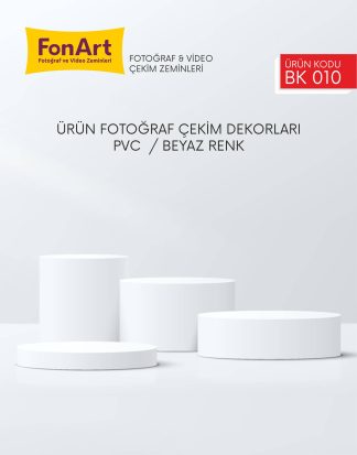 Ürün Fotoğraf Çekim Dekoru / BK 010 / Beyaz Renk / Photo Backdrop